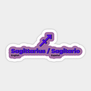 Sagittarius Power Color- Purple & Blue Sticker